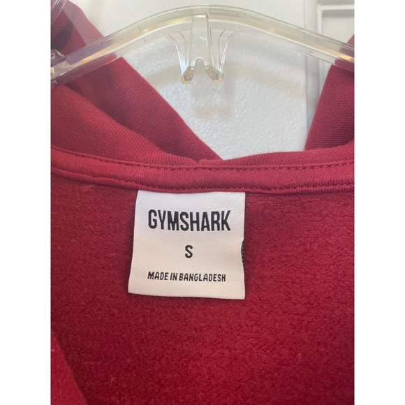 Men’s Gymshark Zip Up Red Hoodie Jacket Size Small Pockets Logo Training - Picture 3 of 4